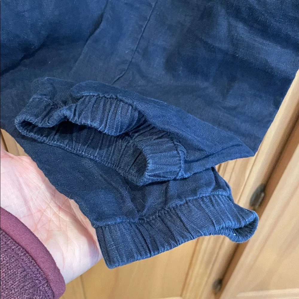 Athleta Cabo Linen Pants size 6 navy - Picture 6 of 11